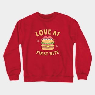 Love At First Bite Burger Doodle Crewneck Sweatshirt